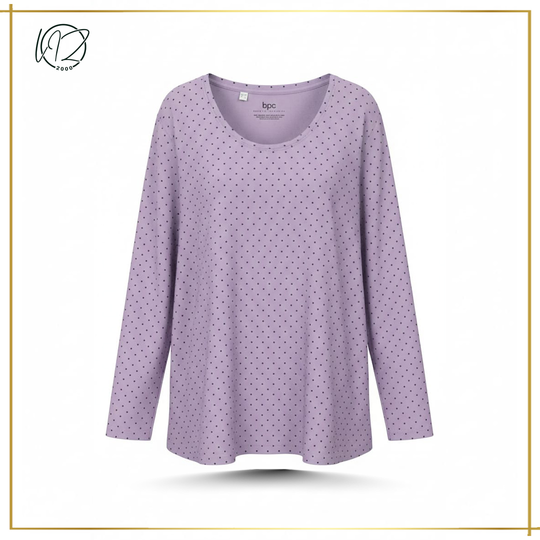 Purple Dotted Long T-shirt